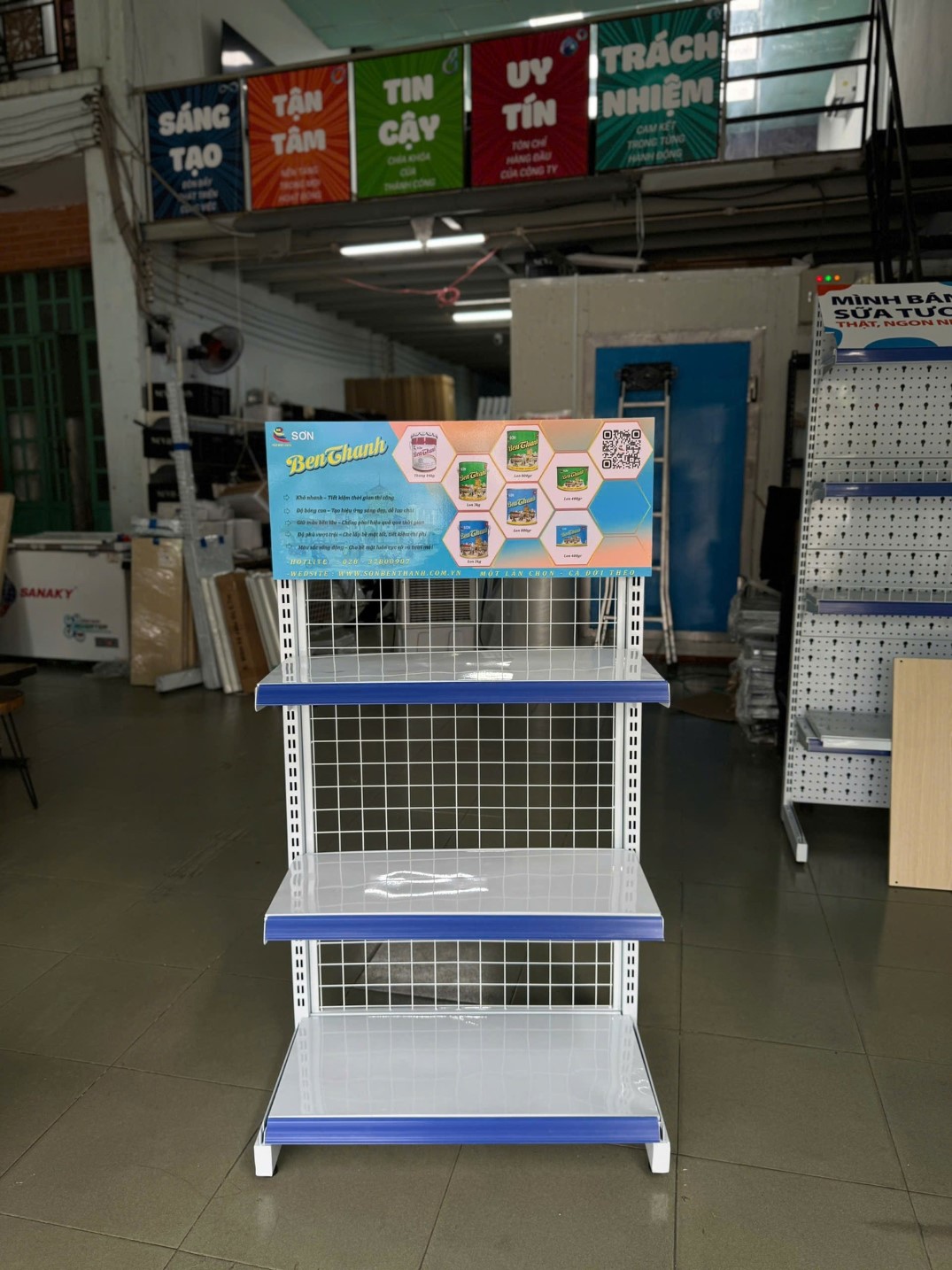 Thuê Kệ Siêu Thị C1240 x D700 x R410 x 3 tầng (kệ đơn)