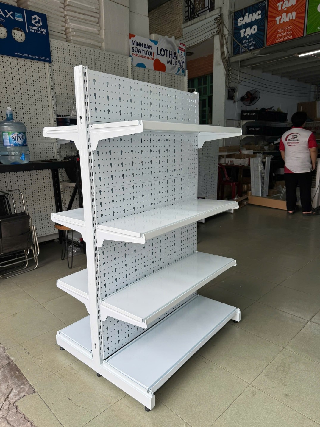 Thuê Kệ Siêu Thị C1520 x D900 x R760 x 4 tầng (Kệ đôi)