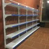 Kệ đơn siêu thị 5 tầng màu trắng xám dài 90cm đặt tại sự kiện