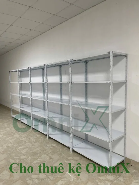 Dịch vụ cho thuê kệ v lỗ màu xám sơn tĩnh điện làm kho lưu trữ tạm thời