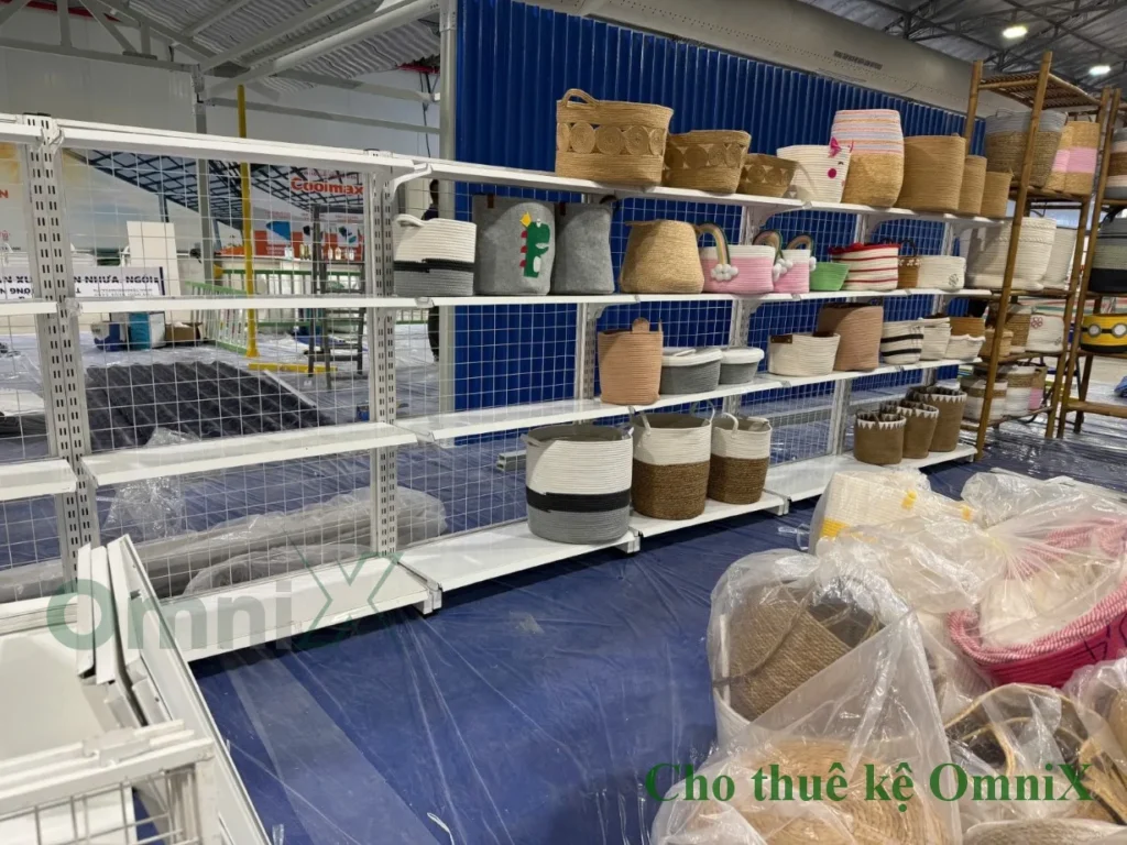 Cho thuê Kệ trưng bày sản phẩm nhiều tầng sơn tĩnh điện